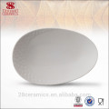 2015 Egg Shape Banquet Used White Emboss